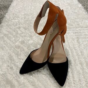 Charles David Black and Tan Stiletto Heels
